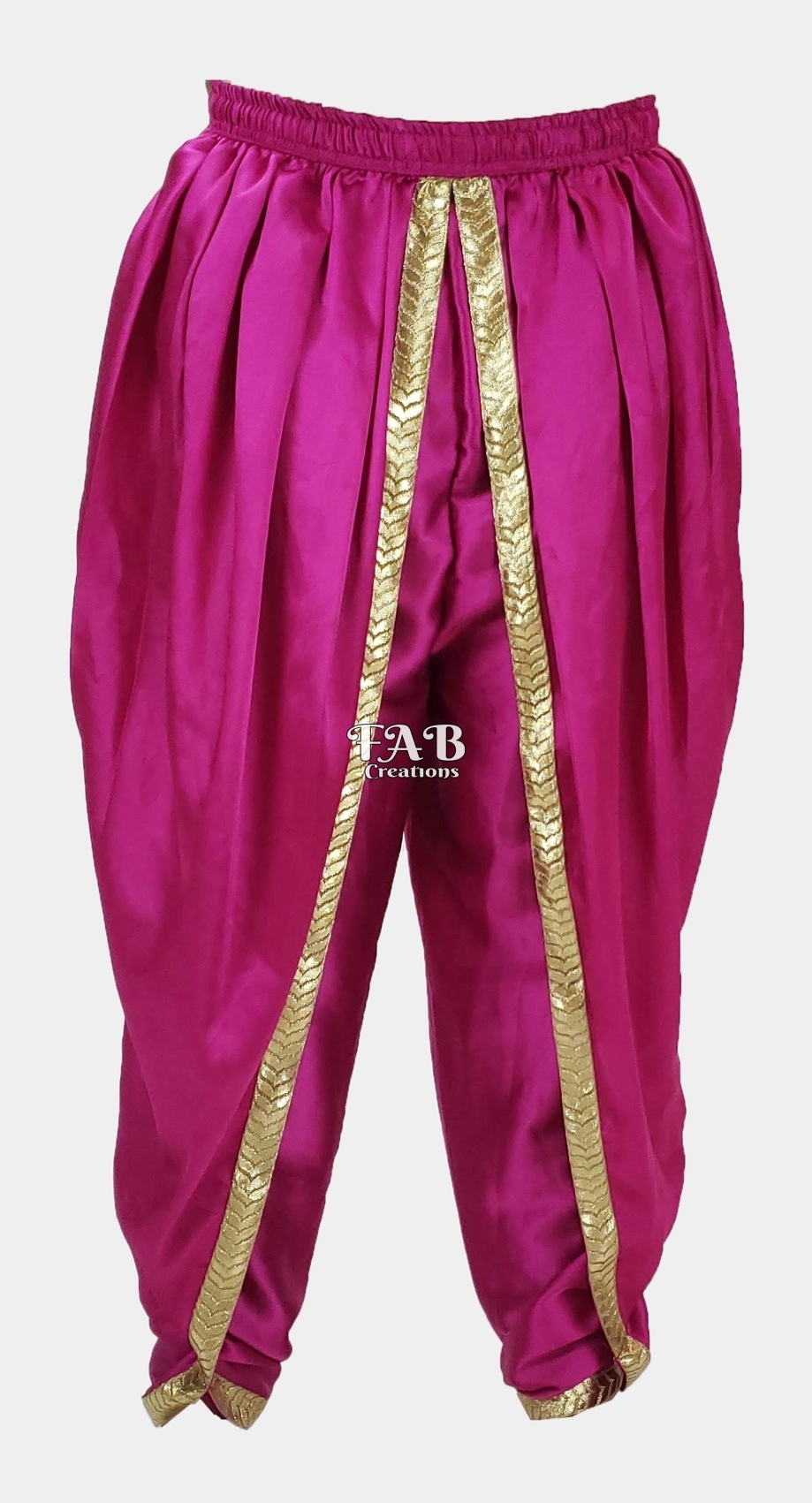 Solid Color Satin Dhoti Pant in Black : MXX207